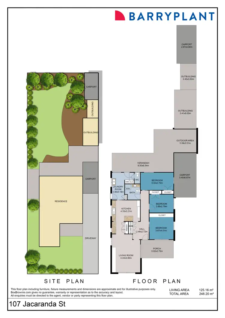 Floorplan of Homely house listing, 107 Jacaranda Street, Red Cliffs VIC 3496