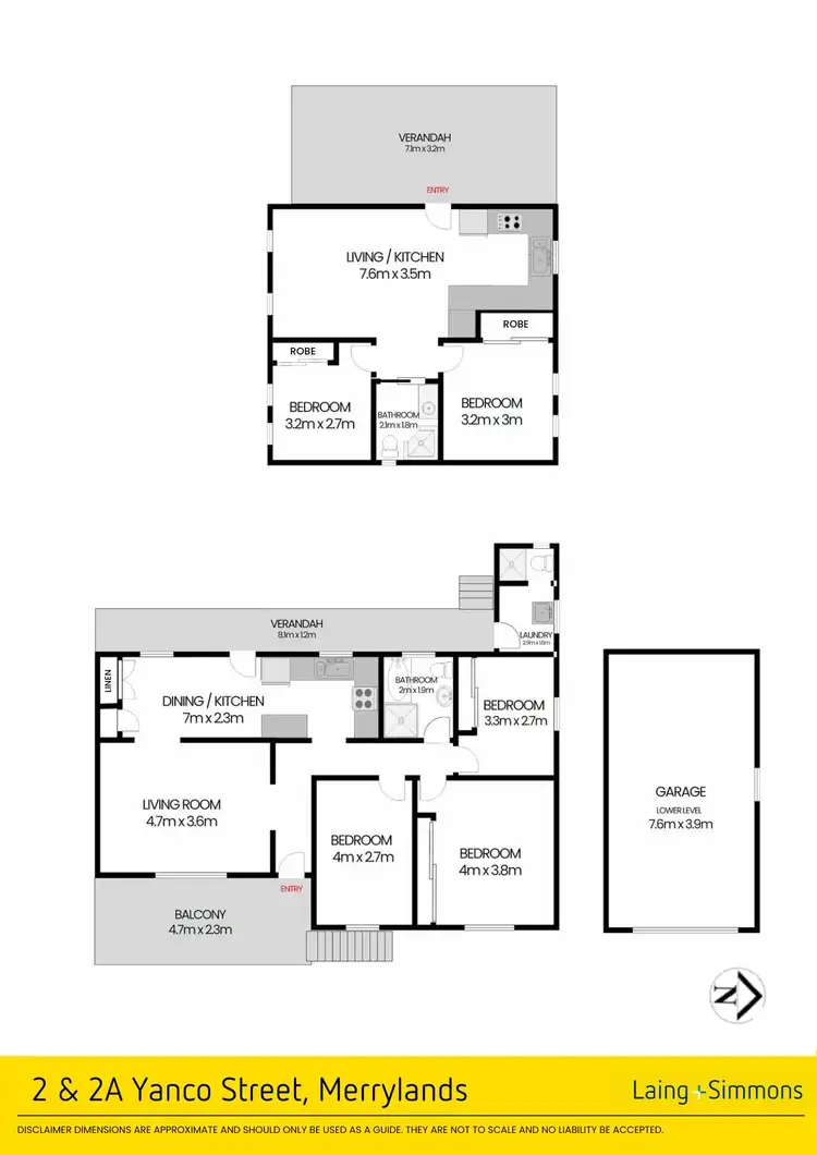 Floorplan of Homely house listing, 2 & 2a Yanco Street, Merrylands NSW 2160