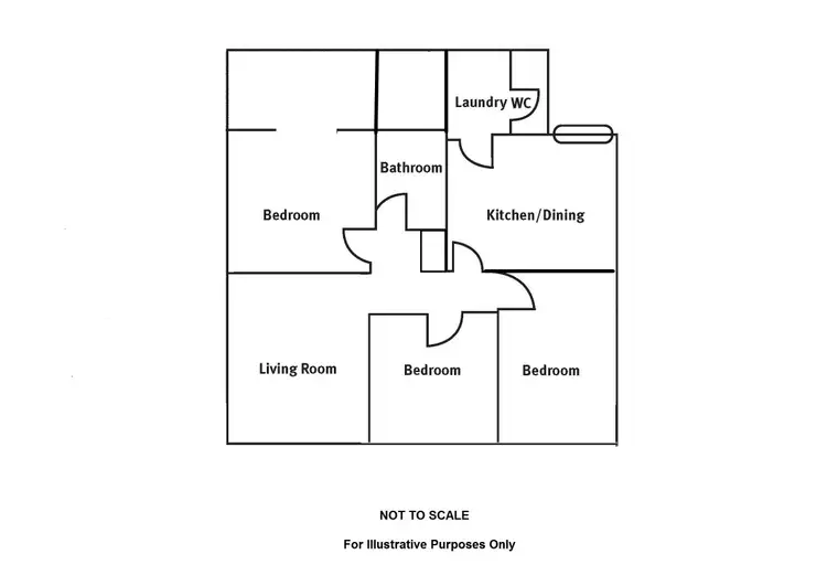 Floorplan of Homely semi-detached listing, 54 Mitchell Street, Whyalla Stuart SA 5608