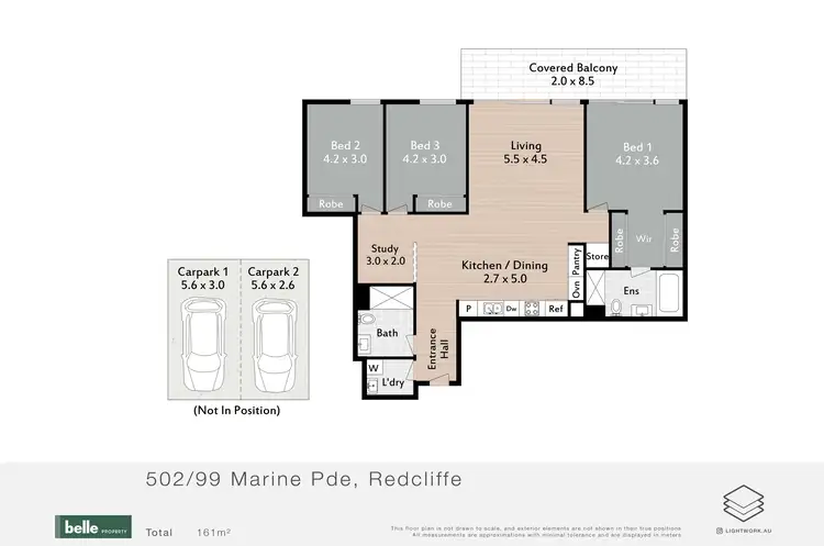 Floorplan of Homely apartment listing, 502/99 Marine Parade, Redcliffe QLD 4020