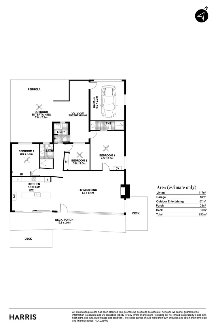 Floorplan of Homely house listing, 5 Heggerton Street, Mccracken SA 5211
