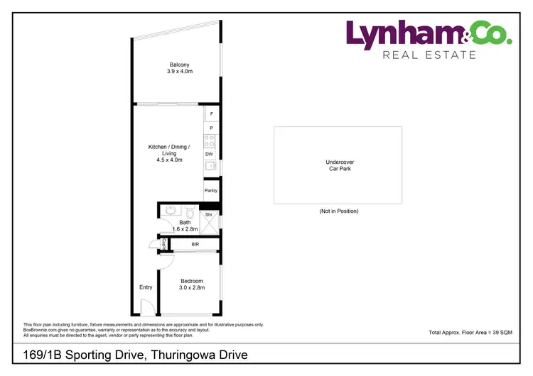 Floorplan of Homely unit listing, 169/1B Sporting Drive, Thuringowa Central QLD 4817