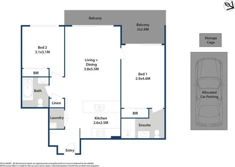 Floorplan of Homely apartment listing, 17b/35-43 Toongabbie Road, Toongabbie NSW 2146