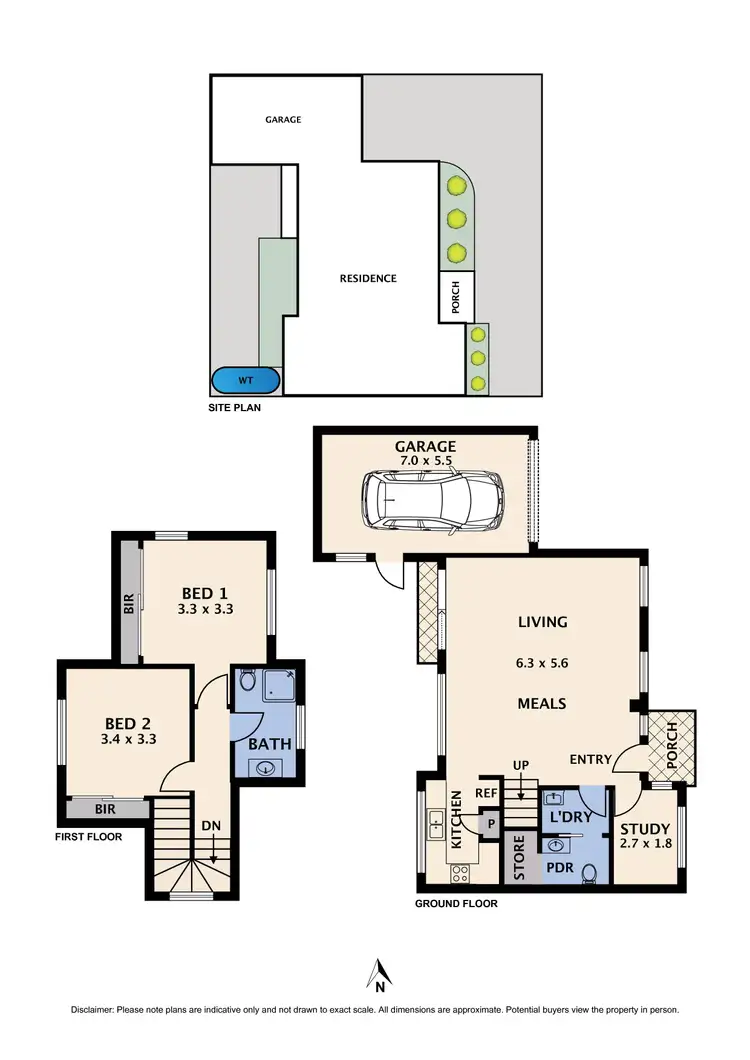 Floorplan of Homely townhouse listing, 2/106 Barry Street, Reservoir VIC 3073