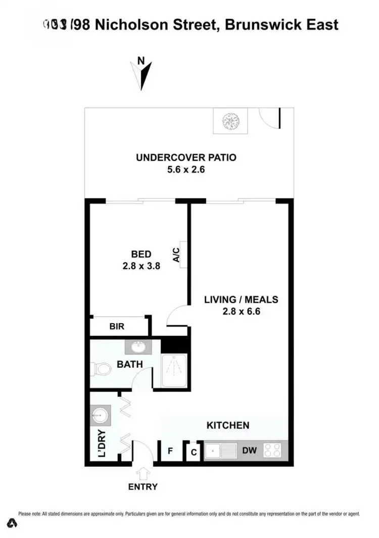 Floorplan of Homely apartment listing, G/98 Nicholson Street, Brunswick East VIC 3057