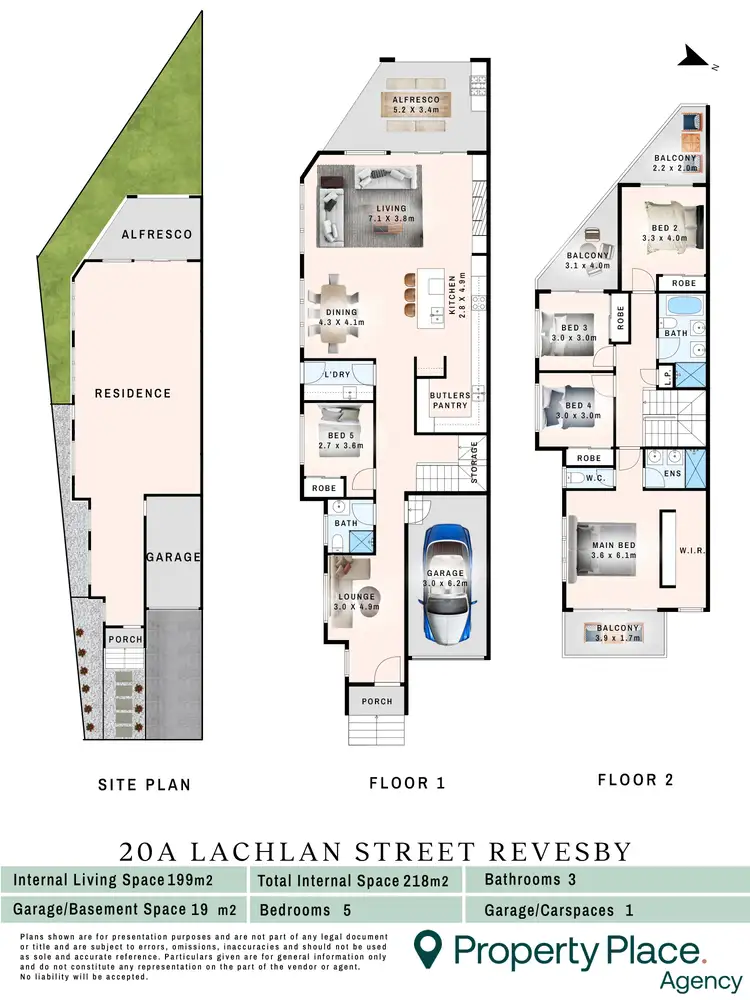 Floorplan of Homely semi-detached listing, 20A Lachlan Street, Revesby NSW 2212