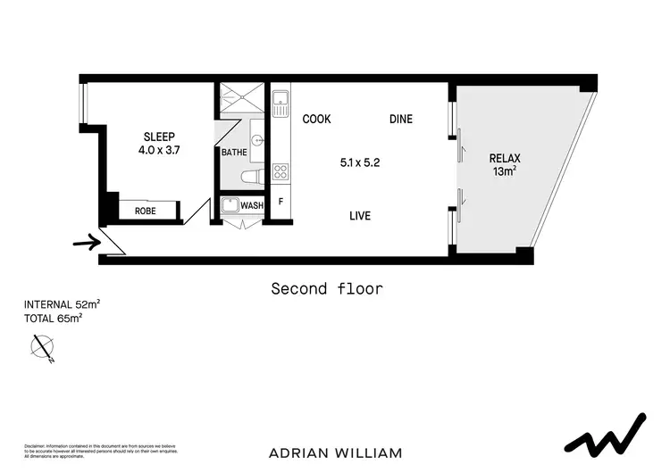 Floorplan of Homely apartment listing, 5/411-413 Illawarra Road, Marrickville NSW 2204