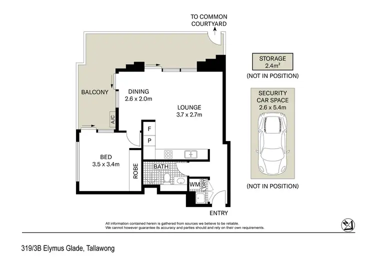 Floorplan of Homely apartment listing, 319/3B Elymus Glade, Tallawong NSW 2762