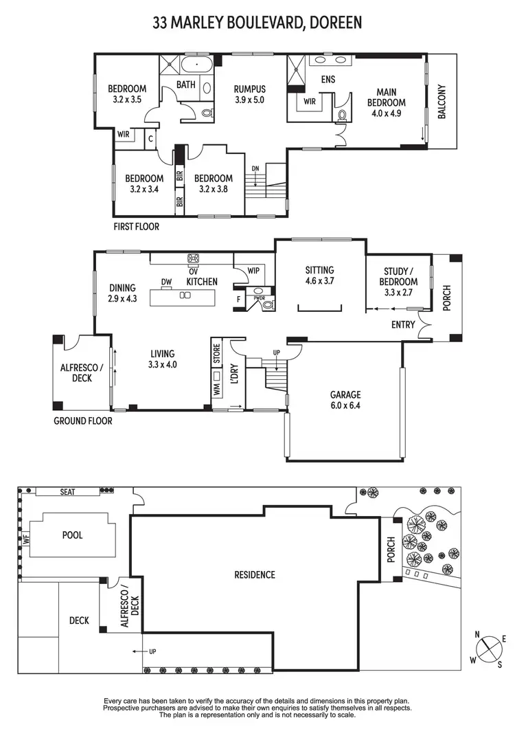 Floorplan of Homely house listing, 33 Marley Boulevard, Doreen VIC 3754