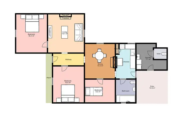 Floorplan of Homely house listing, 16 Dunn Street, Wonthaggi VIC 3995
