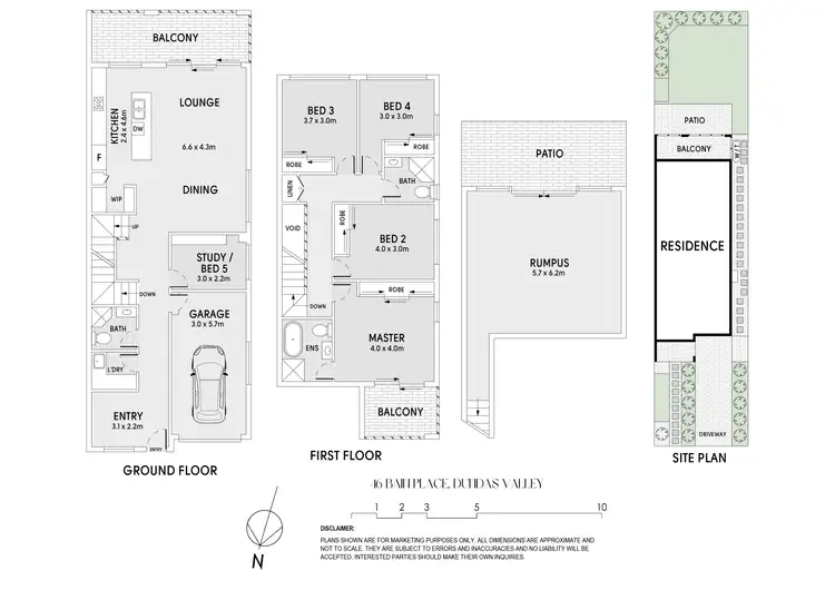 Floorplan of Homely semi-detached listing, 46 Bain Place, Dundas Valley NSW 2117