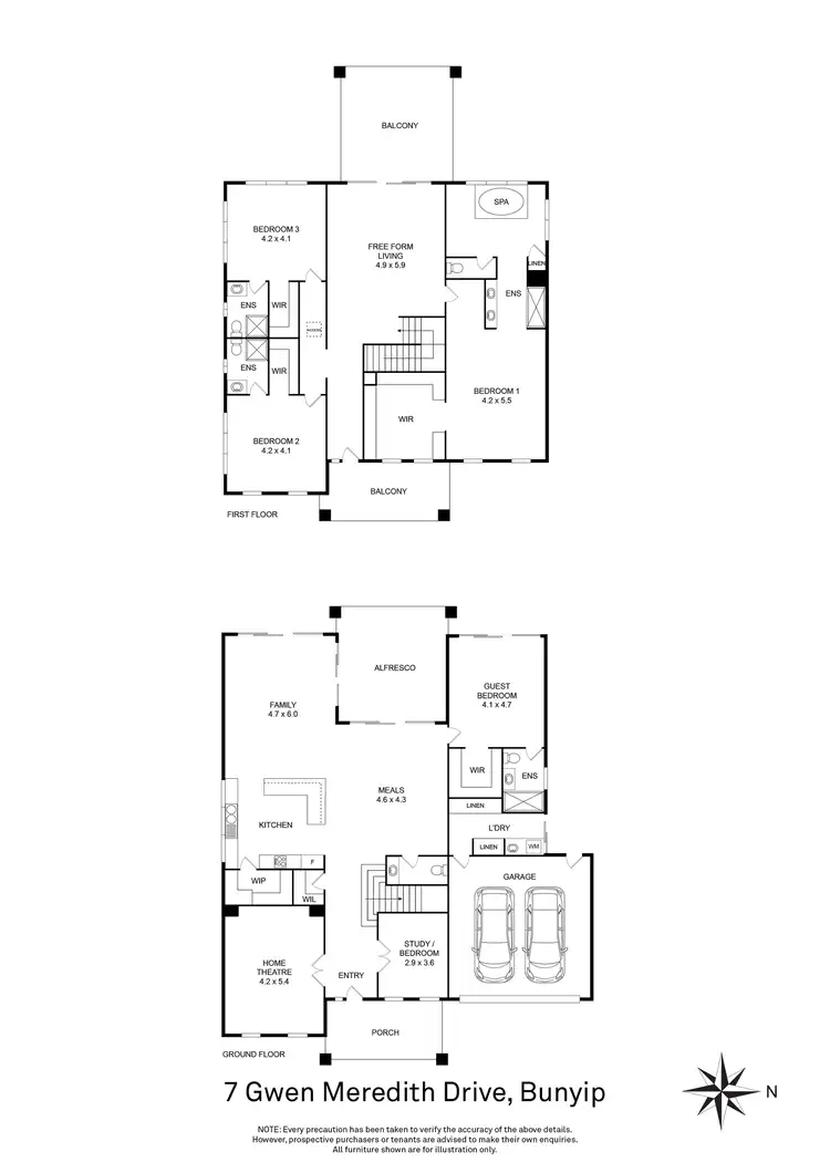 Floorplan of Homely house listing, 7 Gwen Meredith Drive, Bunyip VIC 3815