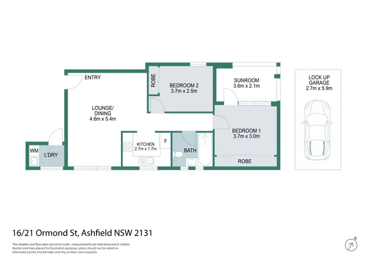 Floorplan of Homely unit listing, 16/21 Ormond Street, Ashfield NSW 2131