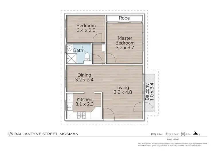 Floorplan of Homely apartment listing, 1/5 Ballantyne Street, Mosman NSW 2088