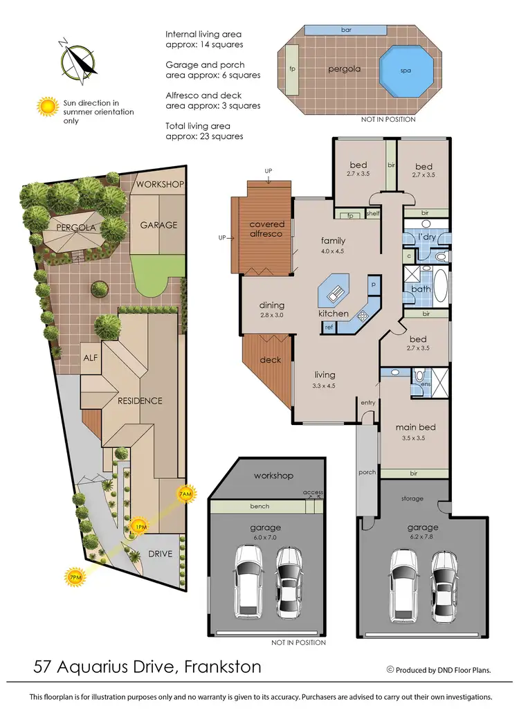 Floorplan of Homely house listing, 57 Aquarius Drive, Frankston VIC 3199