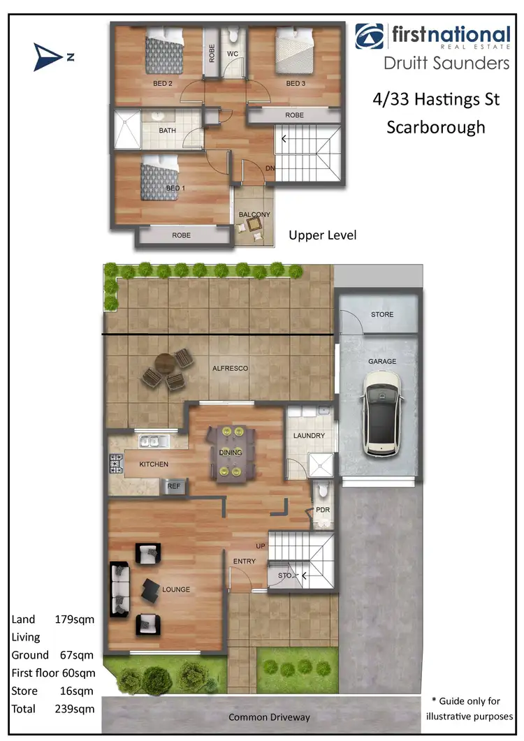 Floorplan of Homely townhouse listing, 4/33 Hastings Street, Scarborough WA 6019