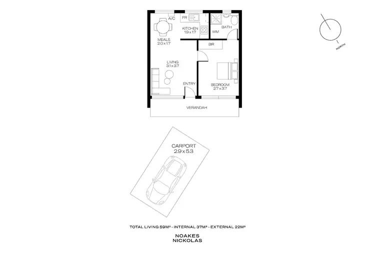 Floorplan of Homely unit listing, 3/182 Anzac Highway, Glandore SA 5037