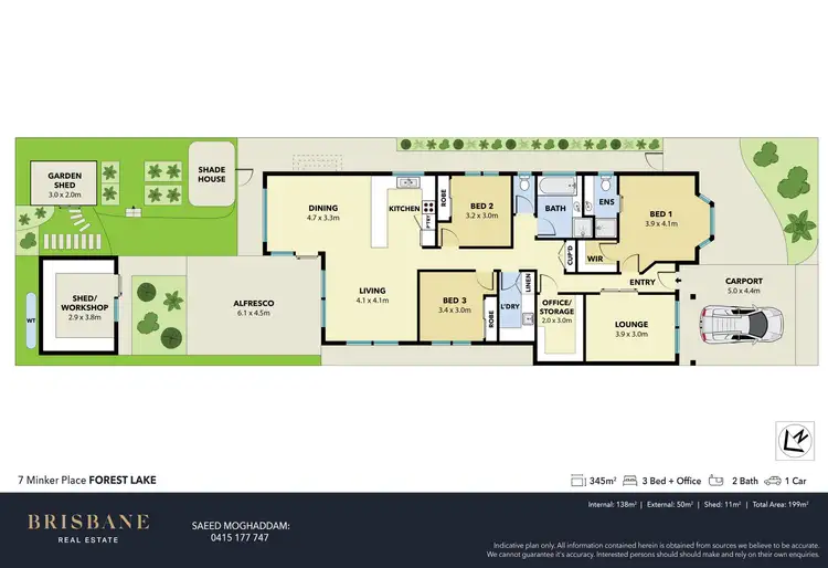Floorplan of Homely house listing, 7 Minker Place, Forest Lake QLD 4078