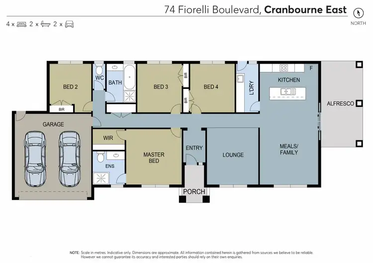 Floorplan of Homely house listing, 74 Fiorelli Boulevard, Cranbourne East VIC 3977