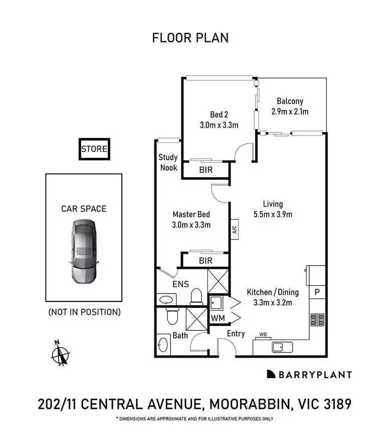 Floorplan of Homely apartment listing, 202/11 Central Avenue, Moorabbin VIC 3189