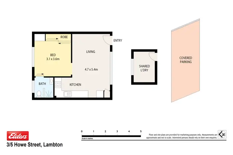 Floorplan of Homely unit listing, 3/5 Howe Street, Lambton NSW 2299