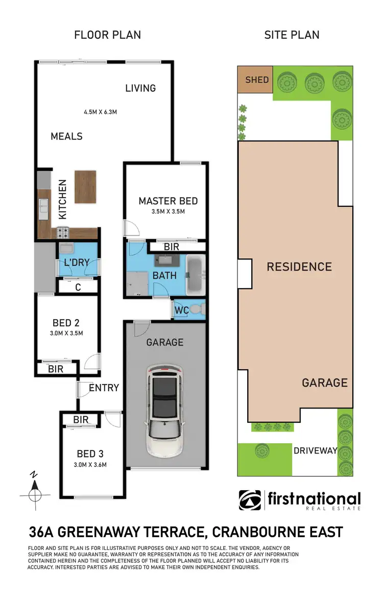 Floorplan of Homely house listing, 36A Greenaway Terrace, Cranbourne East VIC 3977