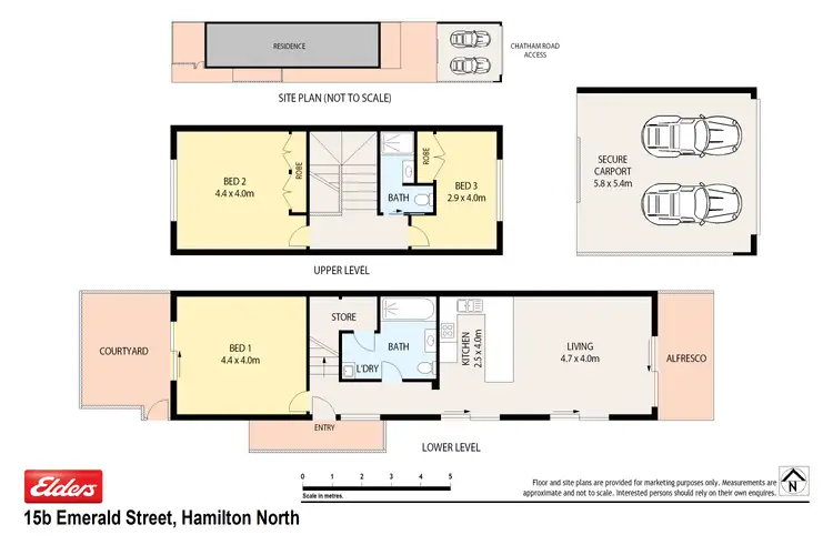 Floorplan of Homely semi-detached listing, 2/15 Emerald Street, Hamilton North NSW 2292