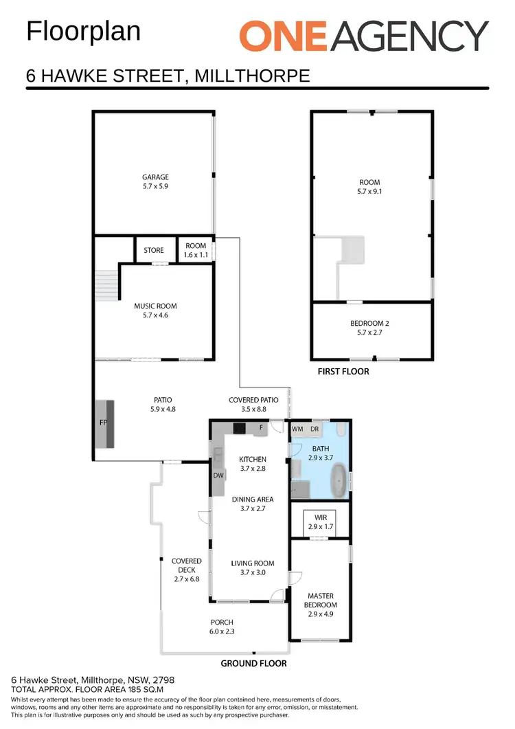 Floorplan of Homely house listing, 6 Hawke Street, Millthorpe NSW 2798