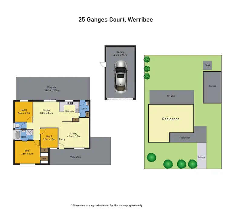 Floorplan of Homely house listing, 25 Ganges Court, Werribee VIC 3030