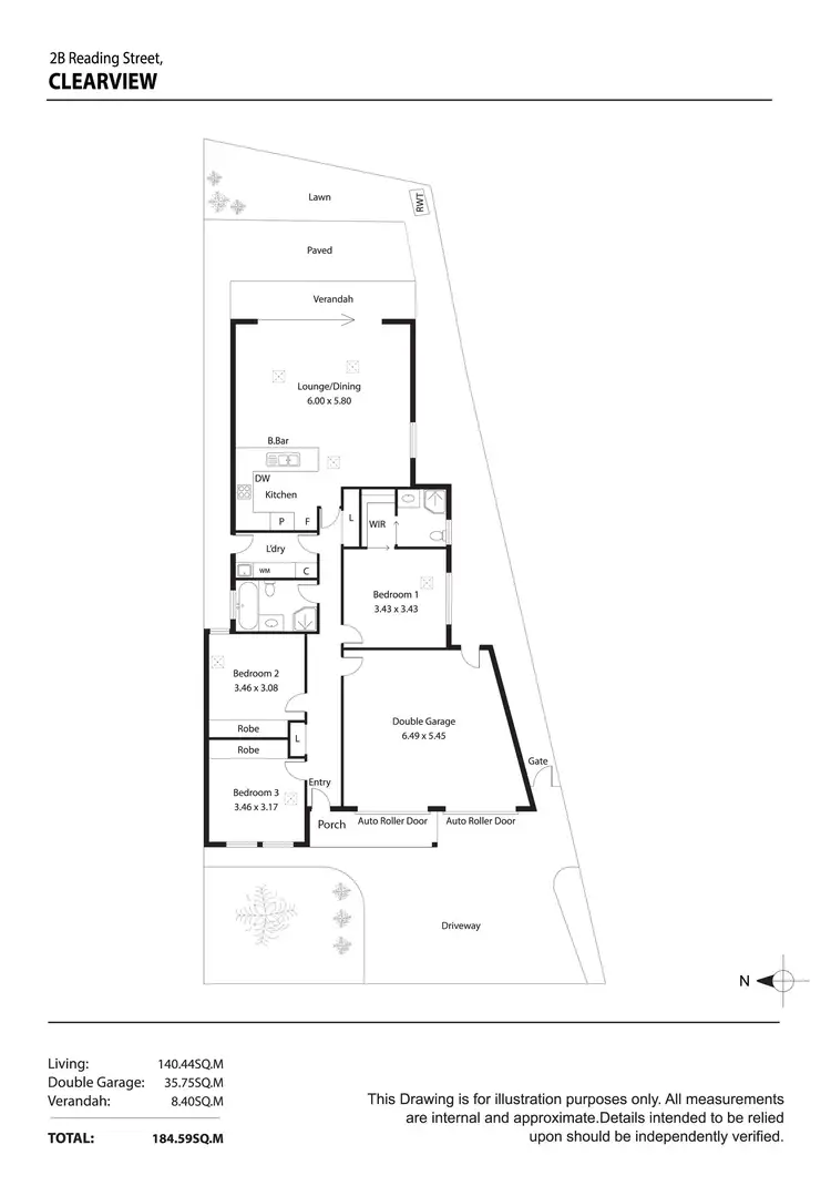 Floorplan of Homely house listing, 2B Reading Street, Clearview SA 5085