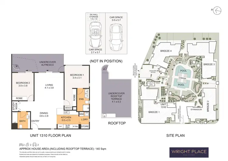 Floorplan of Homely unit listing, 1310/27 Boardwalk Boulevard, Mount Coolum QLD 4573