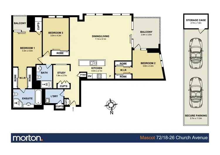 Floorplan of Homely apartment listing, 72/18-26 Church Avenue, Mascot NSW 2020