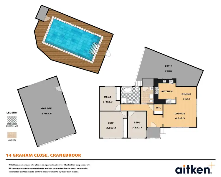 Floorplan of Homely house listing, 14 Graham Close, Cranebrook NSW 2749