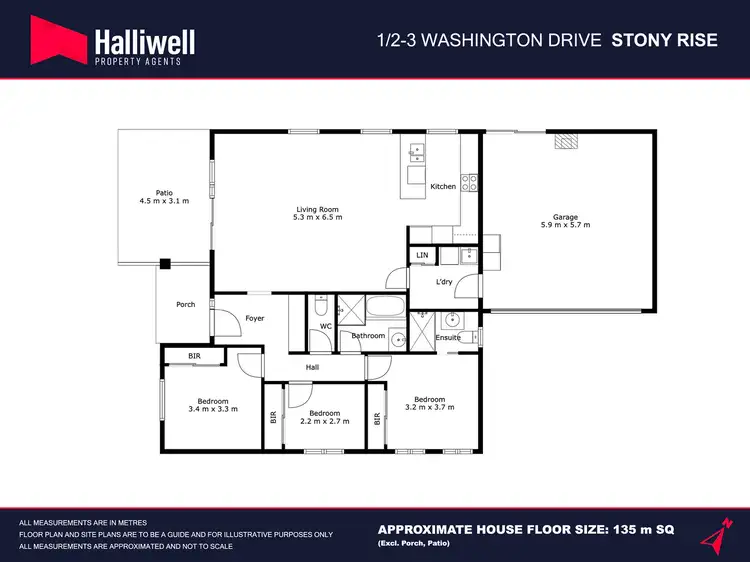 Floorplan of Homely unit listing, 1/2-3 Washington Drive, Stony Rise TAS 7310