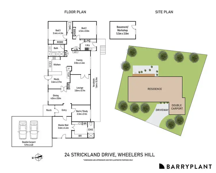 Floorplan of Homely house listing, 24 Strickland Drive, Wheelers Hill VIC 3150