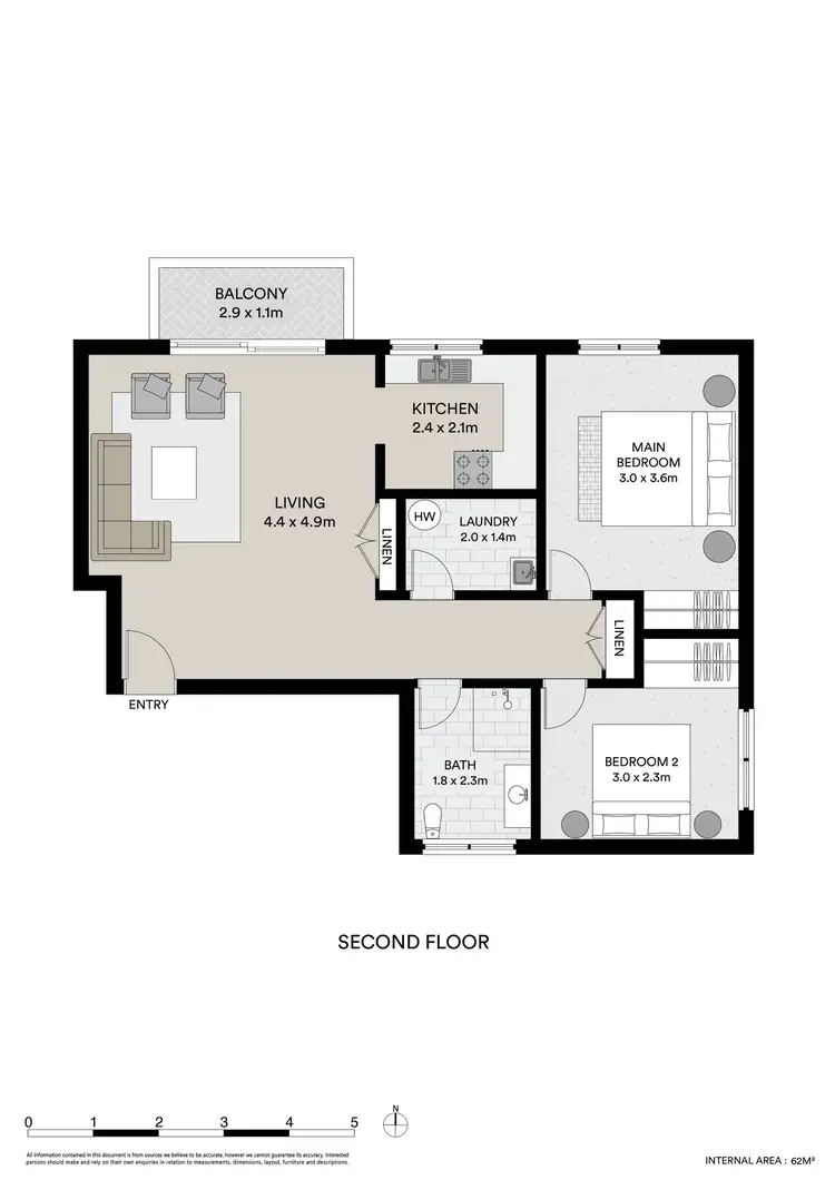 Floorplan of Homely unit listing, 2/3 Drew Close, Port Macquarie NSW 2444