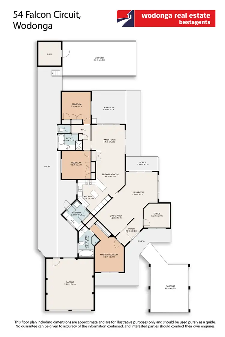 Floorplan of Homely house listing, 54 Falcon Circuit, Wodonga VIC 3690