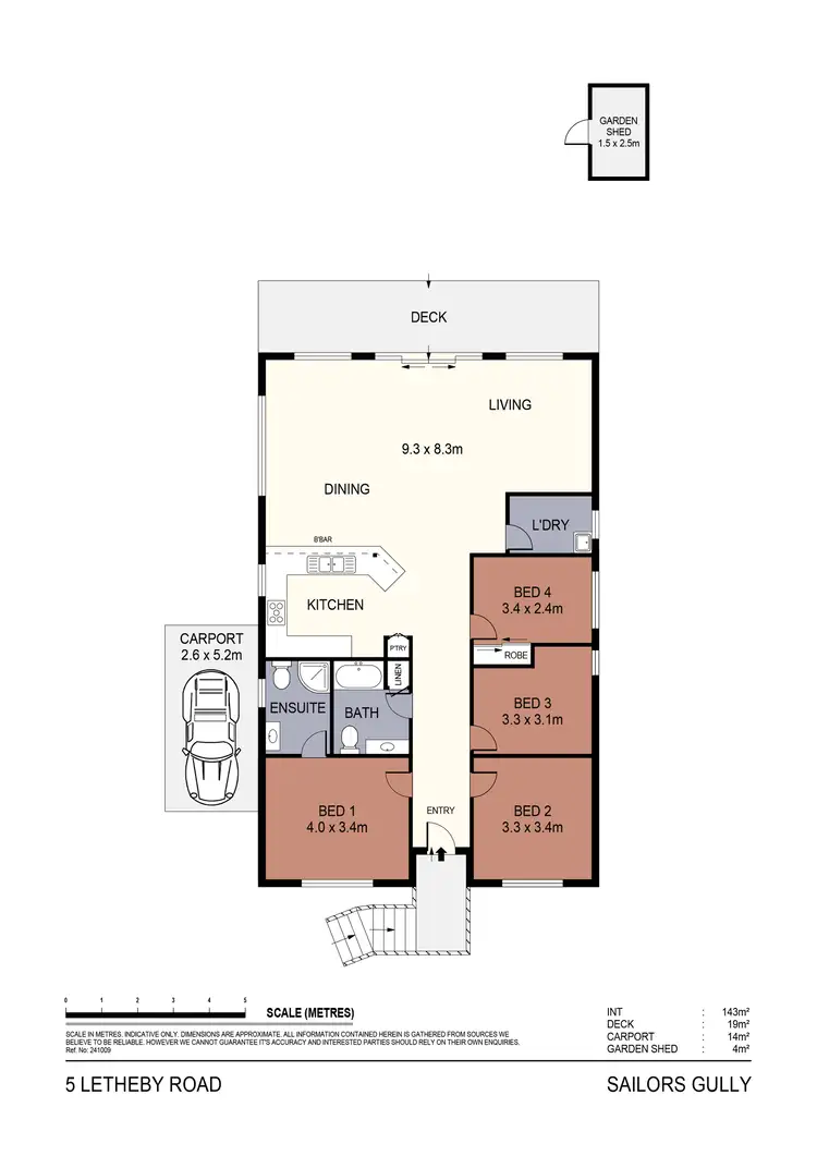 Floorplan of Homely house listing, 5 Lethebys Road, Sailors Gully VIC 3556