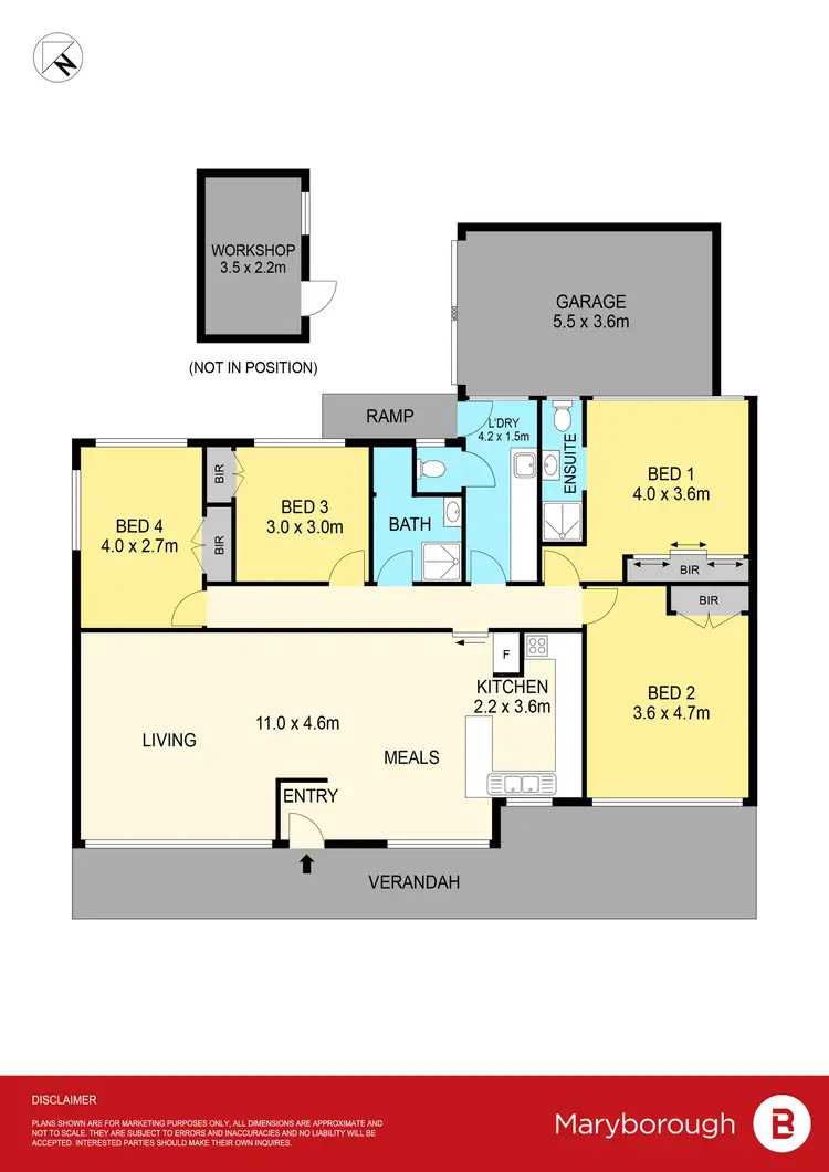 Floorplan of Homely house listing, 110 Inkerman Street, Maryborough VIC 3465