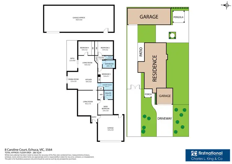Floorplan of Homely house listing, 8 Caroline Court, Echuca VIC 3564