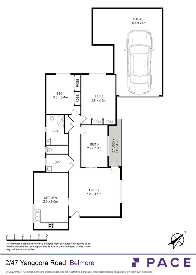 Floorplan of Homely apartment listing, 2/47 Yangoora Road, Belmore NSW 2192