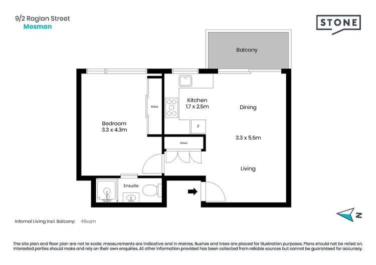 Floorplan of Homely apartment listing, 9/2 Raglan Street, Mosman NSW 2088