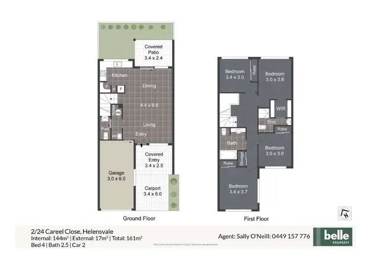 Floorplan of Homely townhouse listing, 2/24 Careel Close, Helensvale QLD 4212