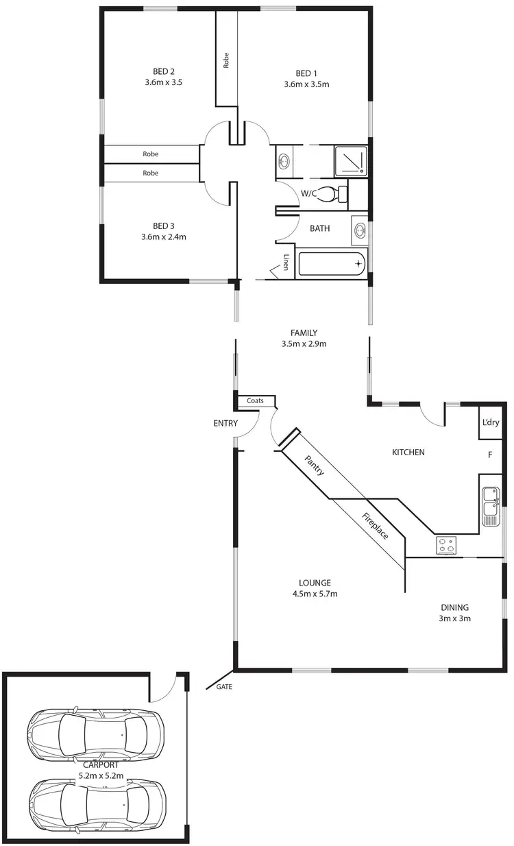 Floorplan of Homely house listing, 68 Lee-Steere Crescent, Kambah ACT 2902