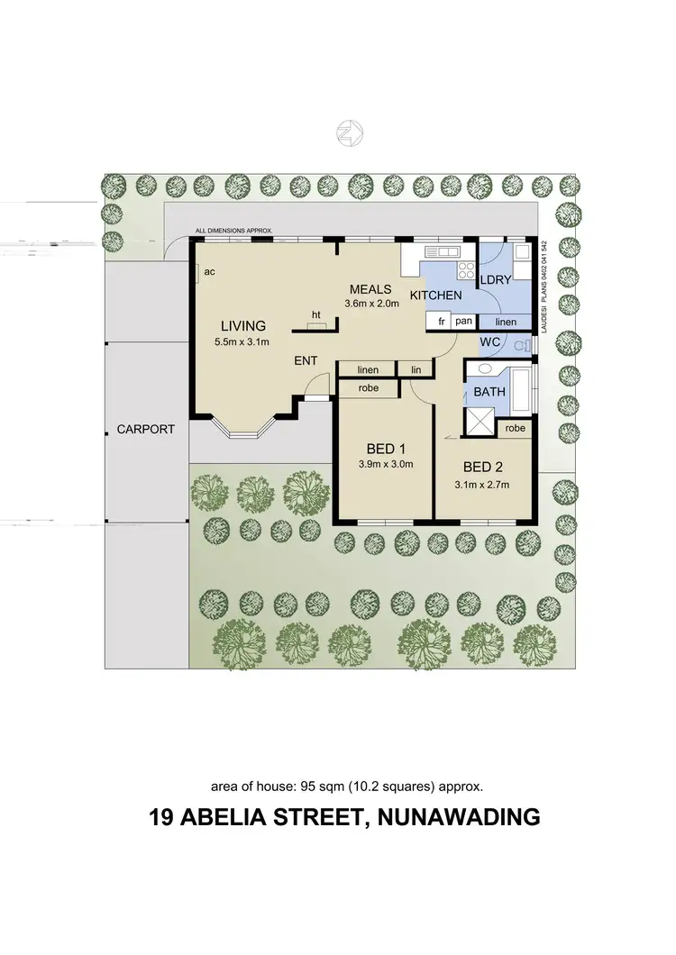 Floorplan of Homely unit listing, 19 Abelia Street, Nunawading VIC 3131