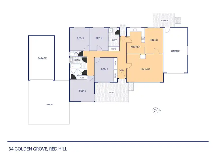 Floorplan of Homely house listing, 34 Golden Grove, Red Hill ACT 2603
