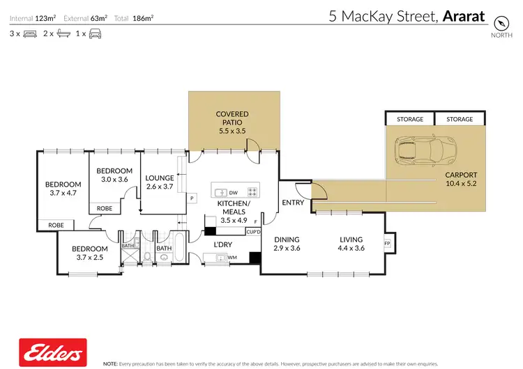 Floorplan of Homely house listing, 5 MacKay Street, Ararat VIC 3377