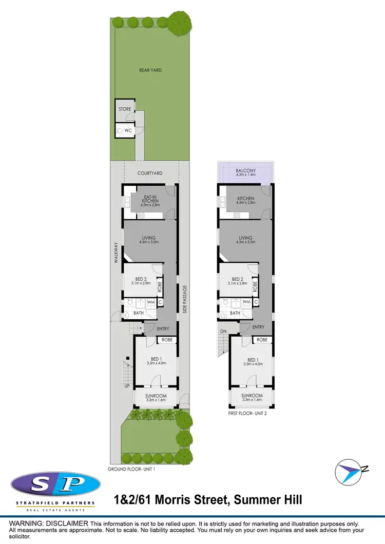 Floorplan of Homely block of units listing, 61 Morris Street, Summer Hill NSW 2130