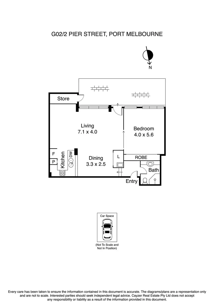 Floorplan of Homely apartment listing, G02/2 Pier Street, Port Melbourne VIC 3207
