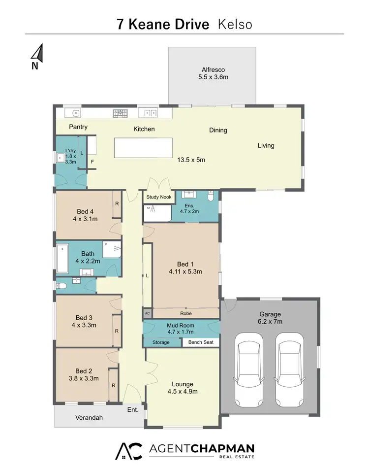 Floorplan of Homely house listing, 7 Keane Drive, Kelso NSW 2795